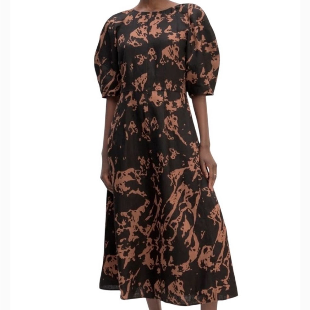 Everlane linen midi dress size 8